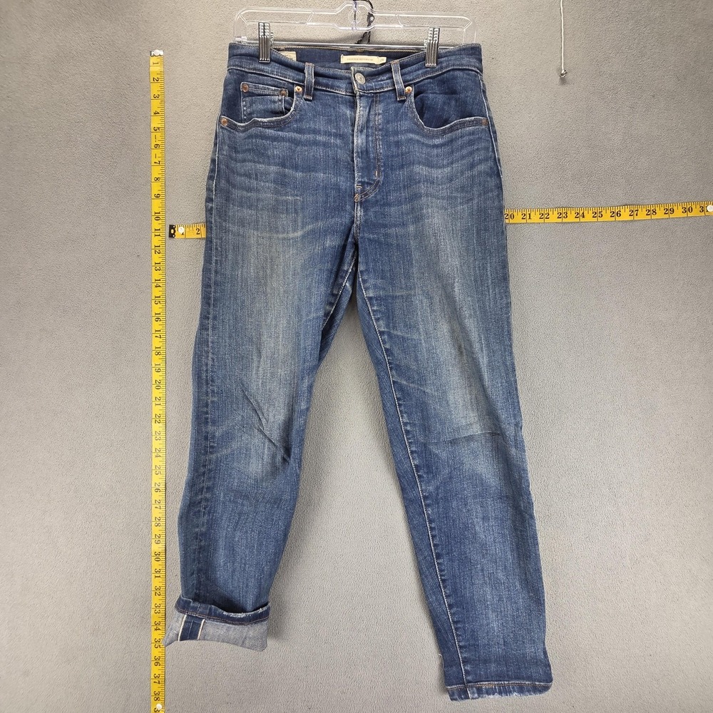 Levis Jeans Womens Blue‎ Selvedge LVC High Rise Boyfriend Whiskers Fits 28x26